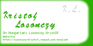 kristof losonczy business card